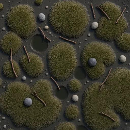 low marsh moss - realistic game material color texture