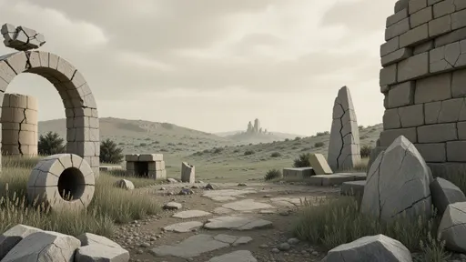 ruins landscape background - realistic game material color texture