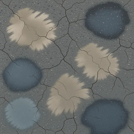 dusty asphalt - hand-painted game texture with readable brush shapes