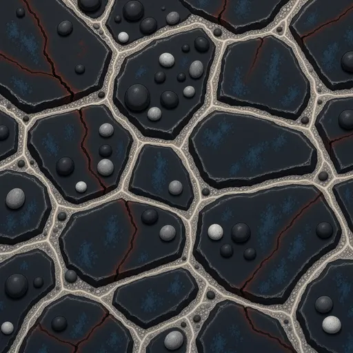 dark basalt - hand-painted game texture with readable brush shapes