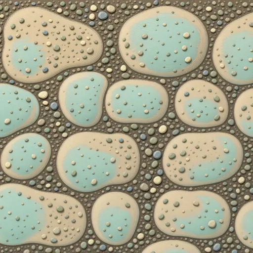 small sun-bleached pebbles - hand-painted game texture with readable brush shapes