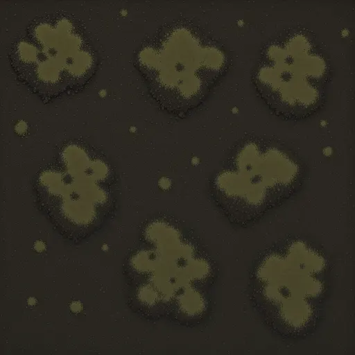 dark peat soil - hand-painted game texture with readable brush shapes