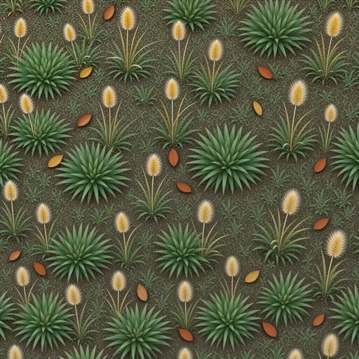 faded autumn grass - simplified stylized game art with clear material shapes
