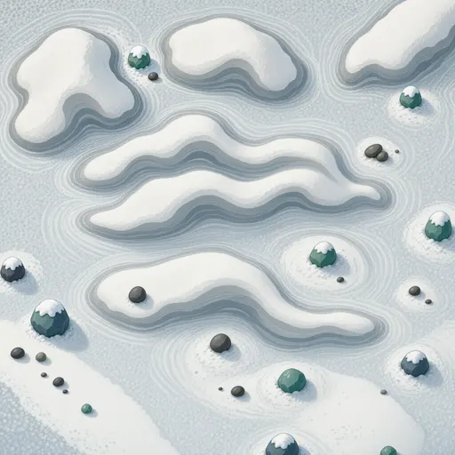 powdery snow - hand-painted game texture with readable brush shapes