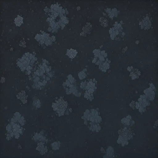 damp dark stone - hand-painted game texture with readable brush shapes