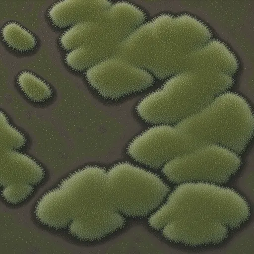 low marsh moss - hand-painted game texture with readable brush shapes