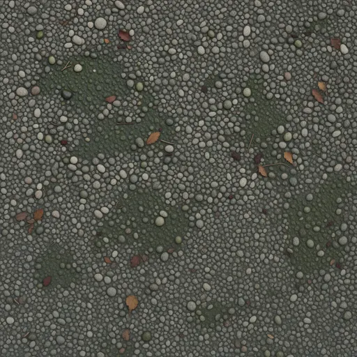 damp fine river gravel - realistic game material color texture