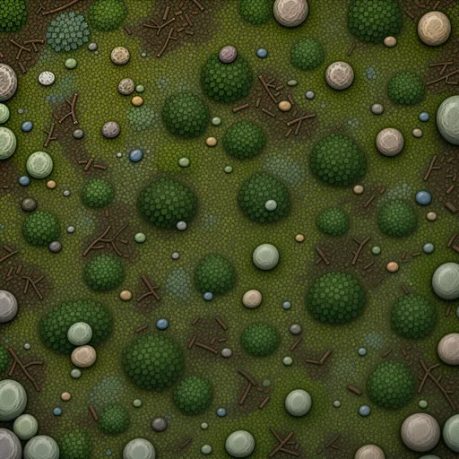 fine decomposed leaf litter - hand-painted game texture with readable brush shapes