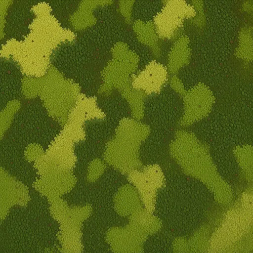 deep green ground moss - realistic game material color texture