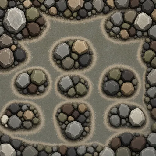 dusty stone rubble - realistic game material color texture