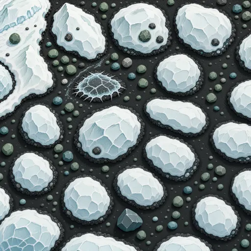 dark exposed rock - hand-painted game texture with readable brush shapes