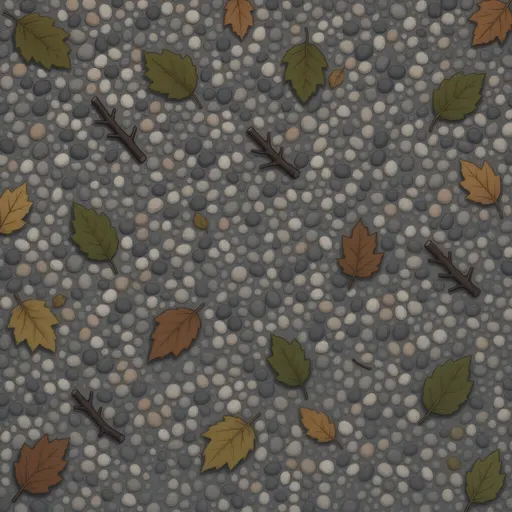 fine warm grey gravel - hand-painted game texture with readable brush shapes