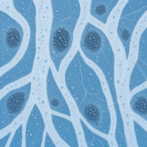 frosted blue ice - simplified stylized game art with clear material shapes