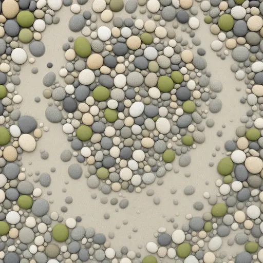 small coastal pebbles - simplified stylized game art with clear material shapes