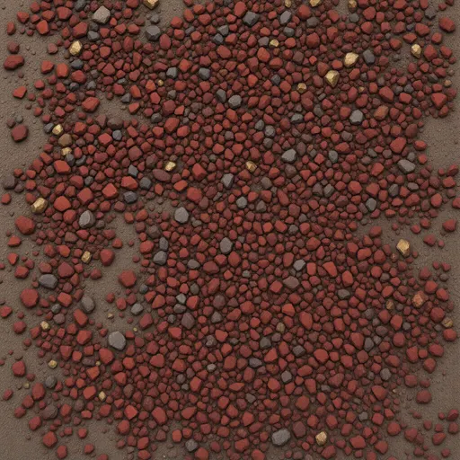 red volcanic gravel - realistic game material color texture