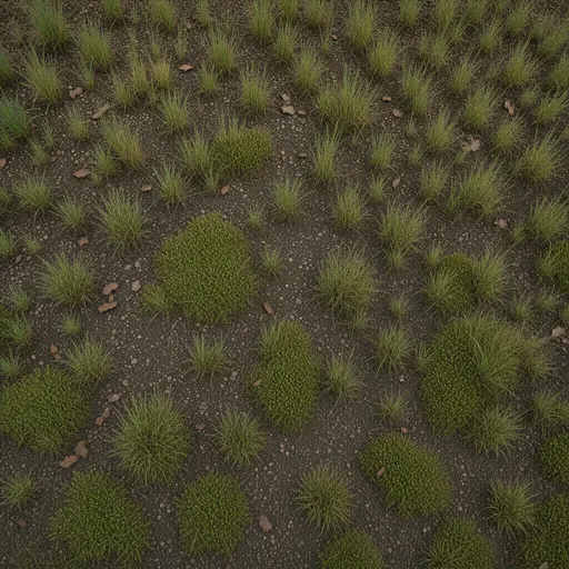 short woodland grass - simplified stylized game art with clear material shapes