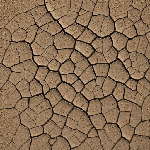 dry cracked earth - realistic game material color texture
