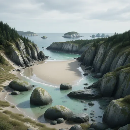 coastal landscape background - realistic game material color texture