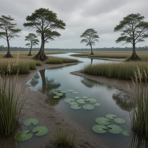 swamp landscape background - realistic game material color texture