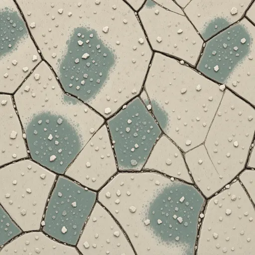 weathered limestone ground - simplified stylized game art with clear material shapes