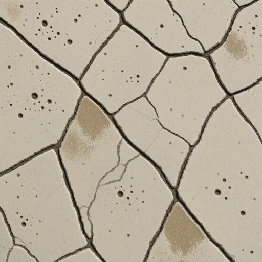 weathered limestone ground - simplified stylized game art with clear material shapes