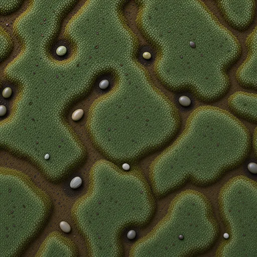 moss-covered ground - realistic game material color texture