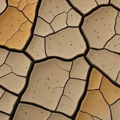 dry cracked earth - realistic game material color texture
