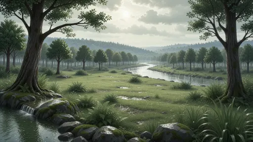 forest landscape background - realistic game material color texture