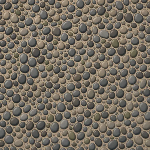 small coastal pebbles - hand-painted game texture with readable brush shapes
