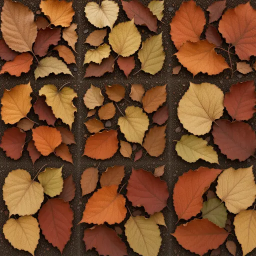 russet leaf litter - realistic game material color texture