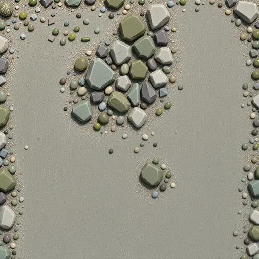 dusty stone rubble - realistic game material color texture