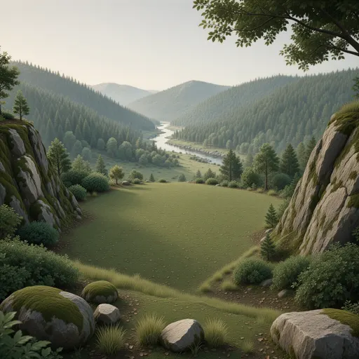 forest landscape background - realistic game material color texture