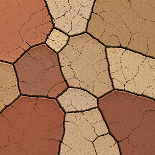 dry cracked earth - realistic game material color texture
