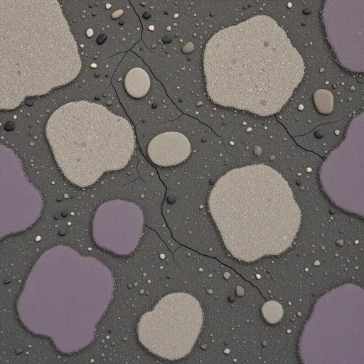 dusty asphalt - simplified stylized game art with clear material shapes