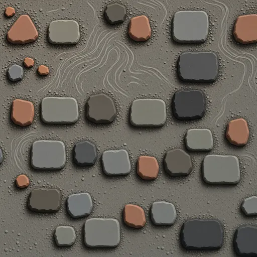 dusty stone rubble - realistic game material color texture