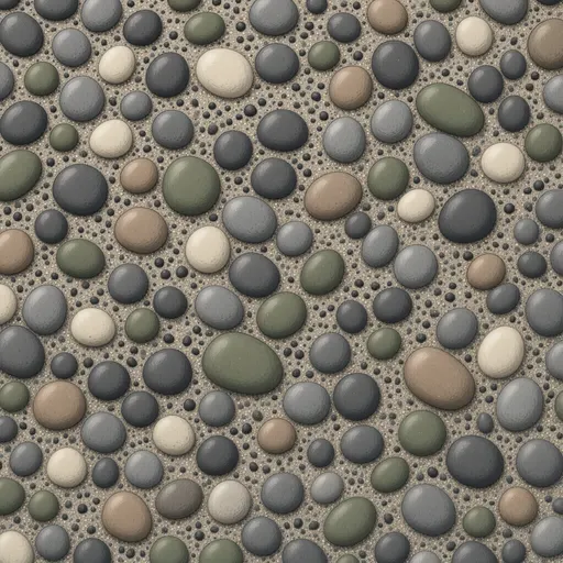 small coastal pebbles - hand-painted game texture with readable brush shapes