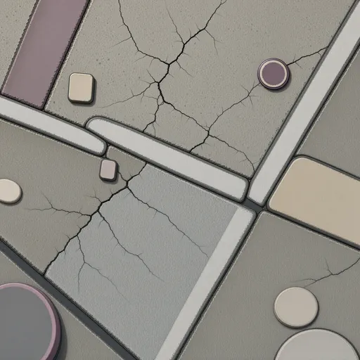 worn concrete - simplified stylized game art with clear material shapes