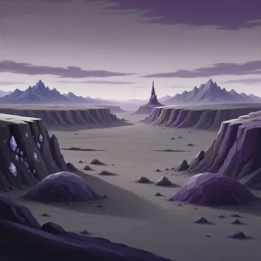 alien landscape background - hand-painted game texture with readable brush shapes