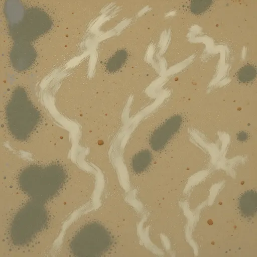 dry packed earth - hand-painted game texture with readable brush shapes