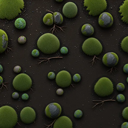 dark forest soil - realistic game material color texture
