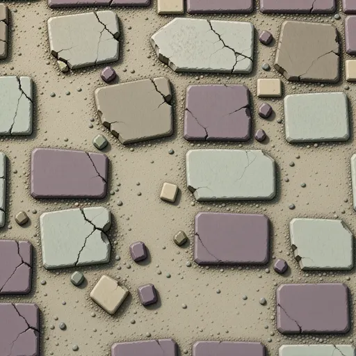 dusty stone rubble - hand-painted game texture with readable brush shapes