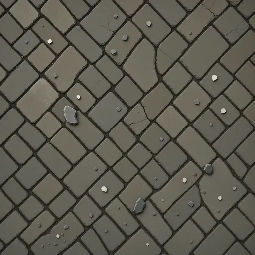 worn flat paving stones - realistic game material color texture