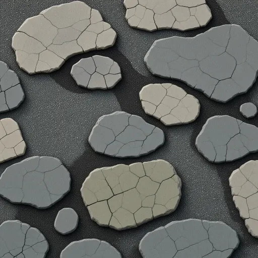 fine cave gravel - simplified stylized game art with clear material shapes