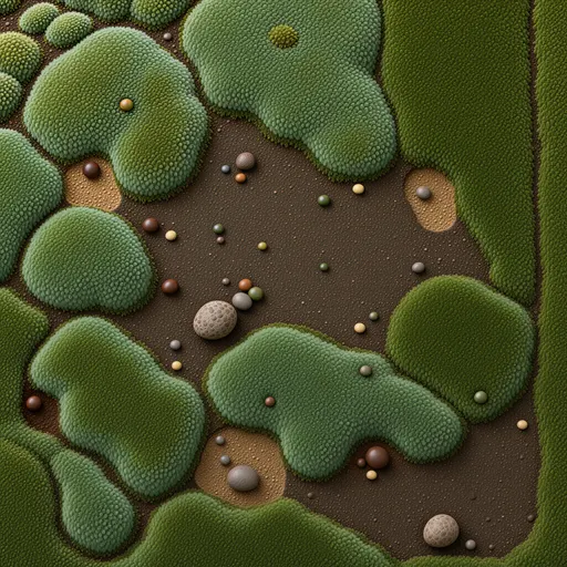 moss-covered ground - realistic game material color texture