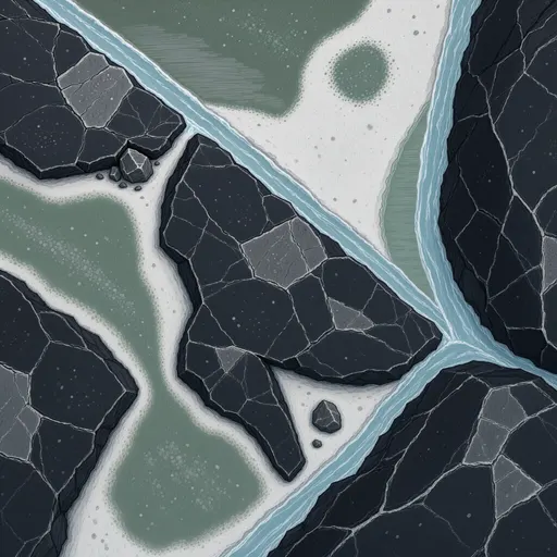 dark exposed rock - hand-painted game texture with readable brush shapes
