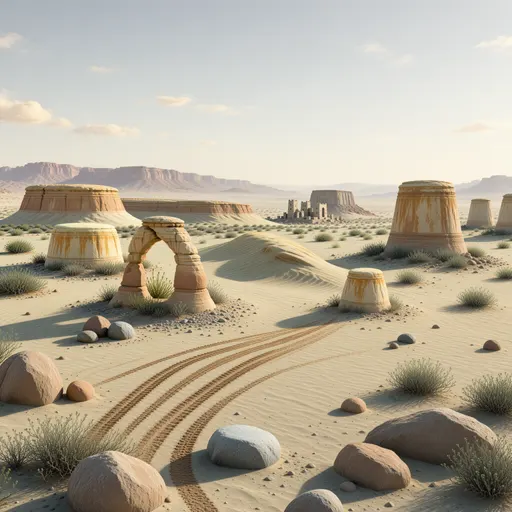 desert landscape background - realistic game material color texture