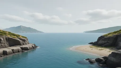 coastal landscape background - realistic game material color texture