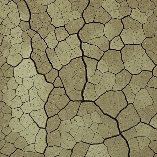 dry cracked earth - simplified stylized game art with clear material shapes
