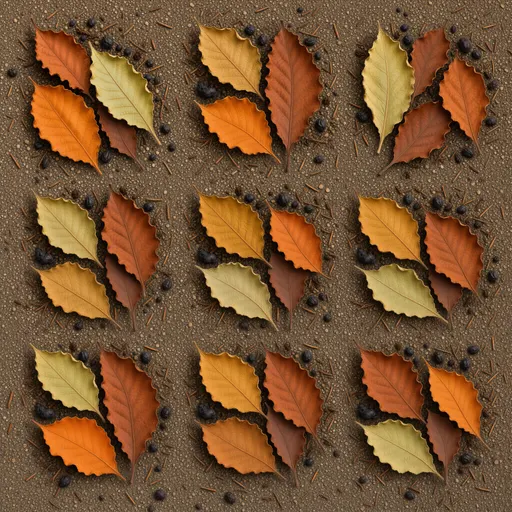 russet leaf litter - realistic game material color texture