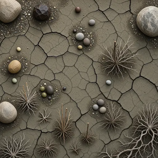 dry packed earth - realistic game material color texture